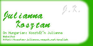 julianna kosztan business card